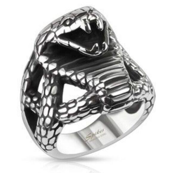 New stainless steel cobra ring size 14 - Picture 1 of 1